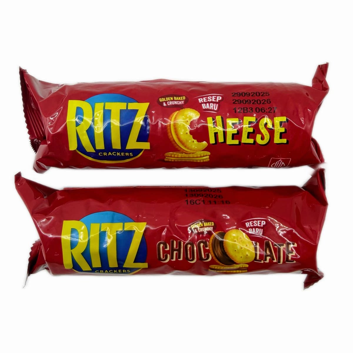 印尼进口RITZ芝士味/巧克力味夹心饼干91g酥脆饼休闲下午茶点零食