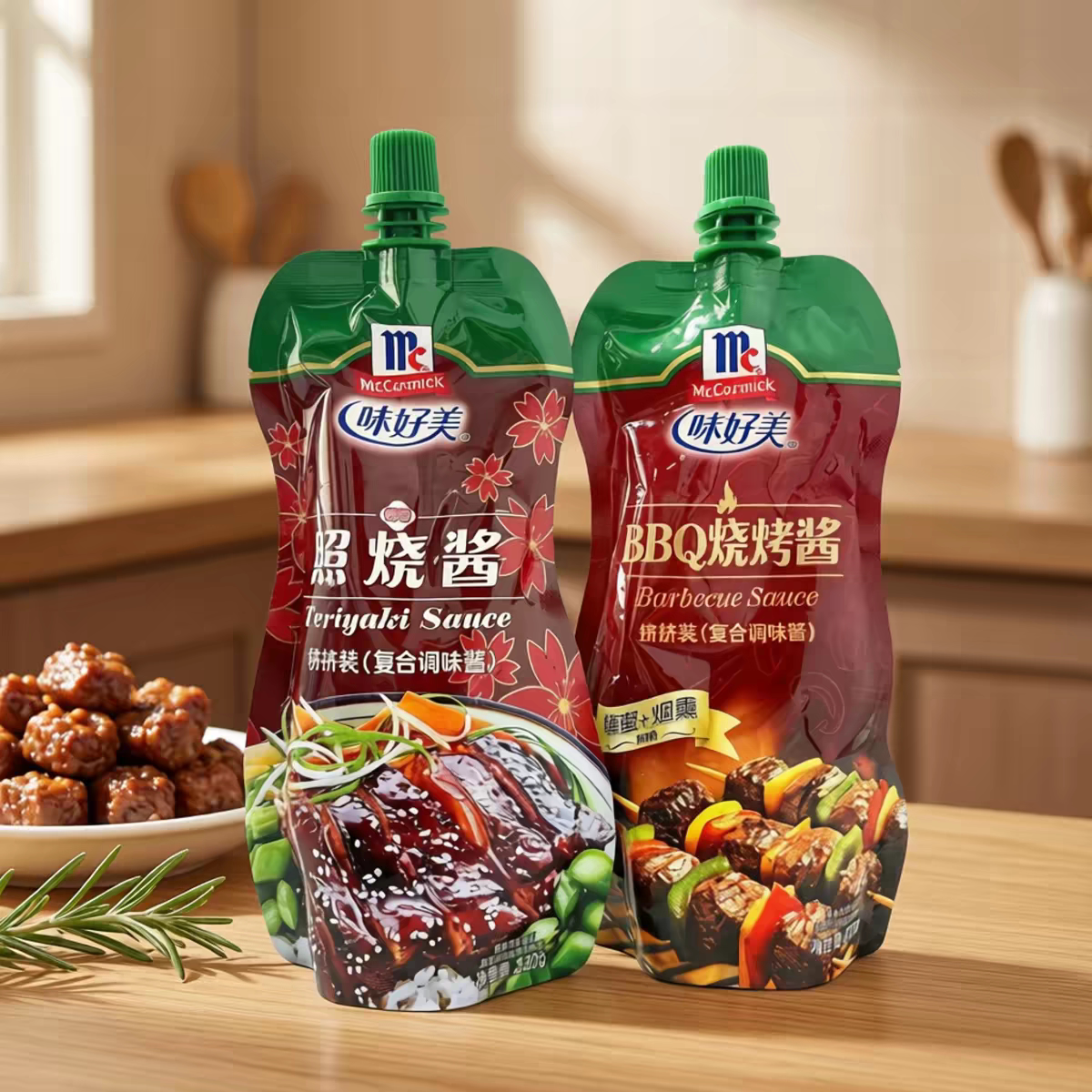 临期特价味好美BBQ烧烤酱番茄沙司挤挤装袋装薯条意面调味酱烹饪