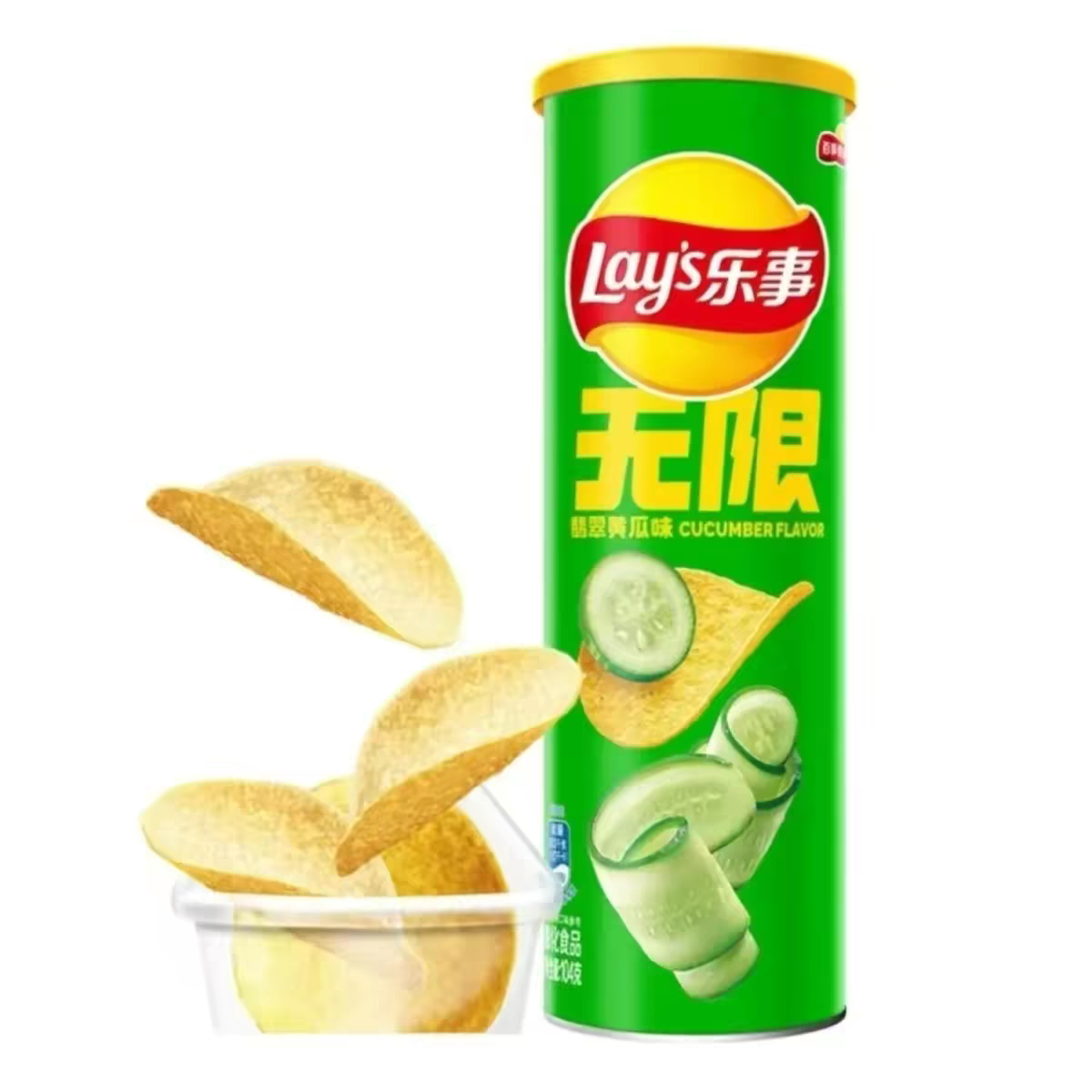 乐事薯片无限90g罐装原味番茄烤肉黄瓜追剧膨化休闲解馋小吃零食