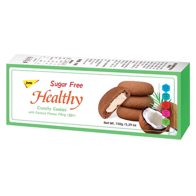 临期特价 波兰进口捷森无糖曲奇饼干150g椰子味夹心零食健康营养