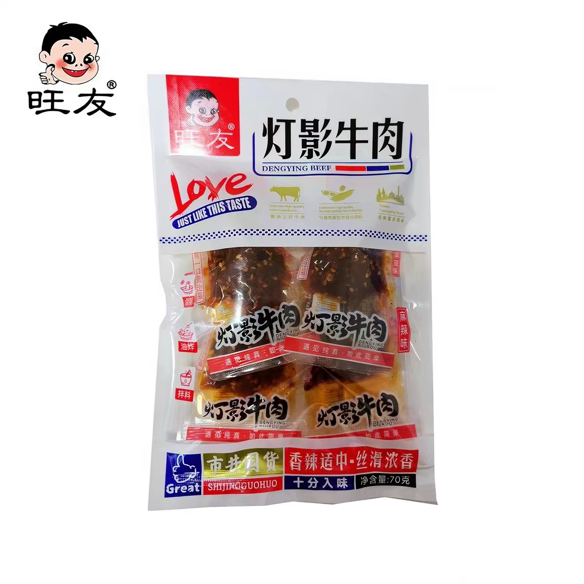 临期特价 旺友灯影牛肉丝休闲解馋小吃五香香辣麻辣零食