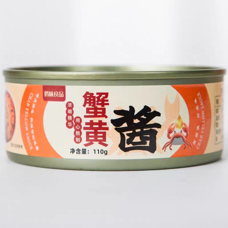 临期特价俏味良品蟹黄酱100g开盖即食秃黄油蟹膏蟹肉拌饭拌面罐头