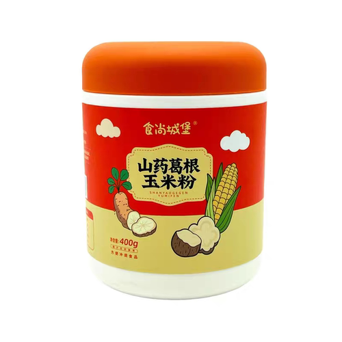 临期特价食尚城堡山药葛根玉米粉红豆薏米百合山药杏仁粉400g罐装