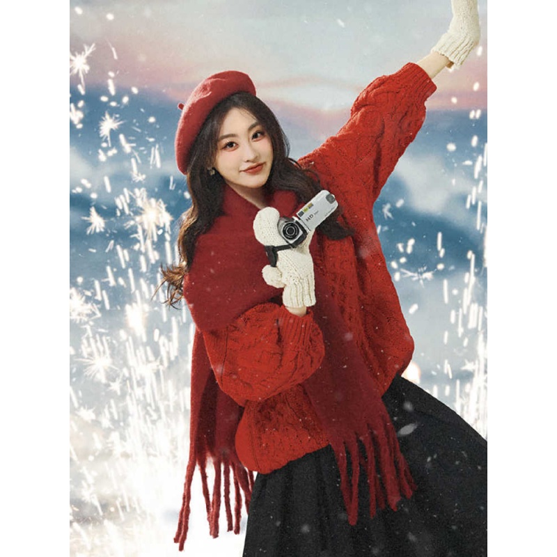 意大利BV祝绪丹同款围巾帽子女