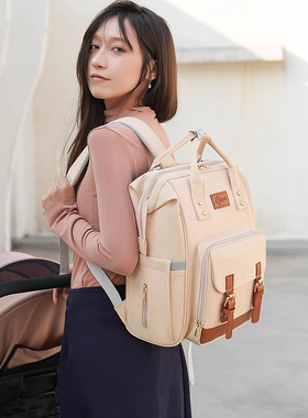 意大利BV母婴外出妈咪包轻便多功能大容量双肩背包干湿分离遛娃包