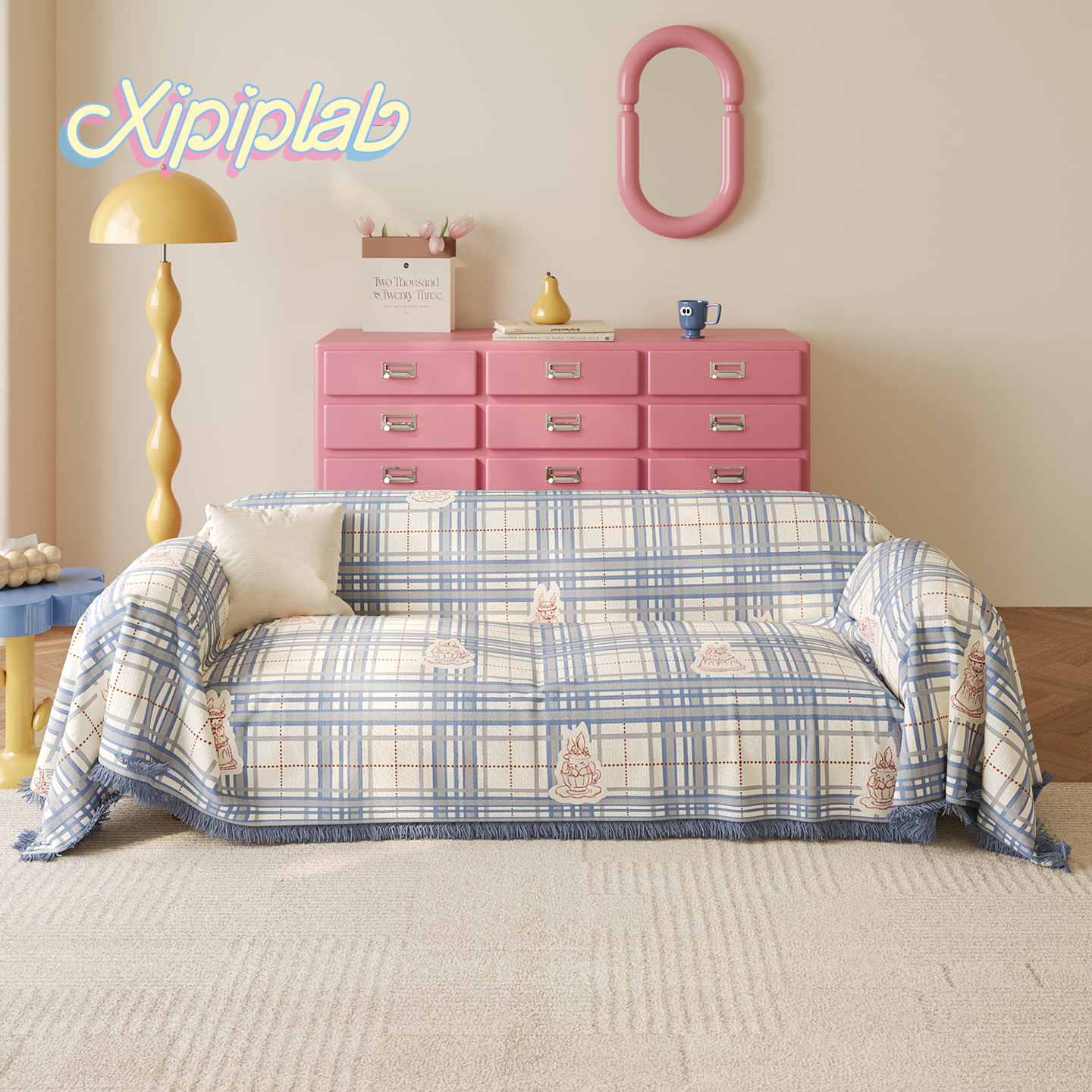 xipiplab韩系可爱家用沙发巾全包式四季通用沙发套罩防尘盖布巾