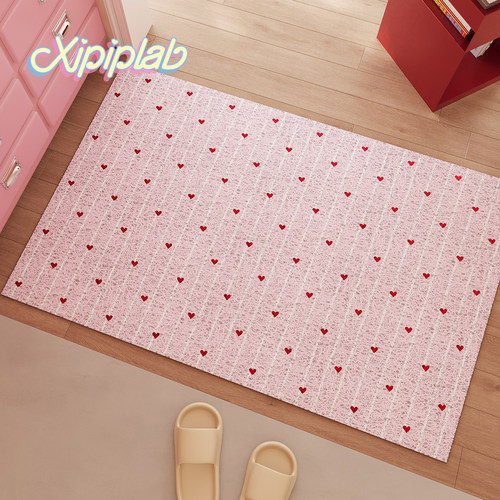 xipiplab家用入户玄关地垫丝圈可裁剪门垫卡通可爱耐脏耐磨脚垫子