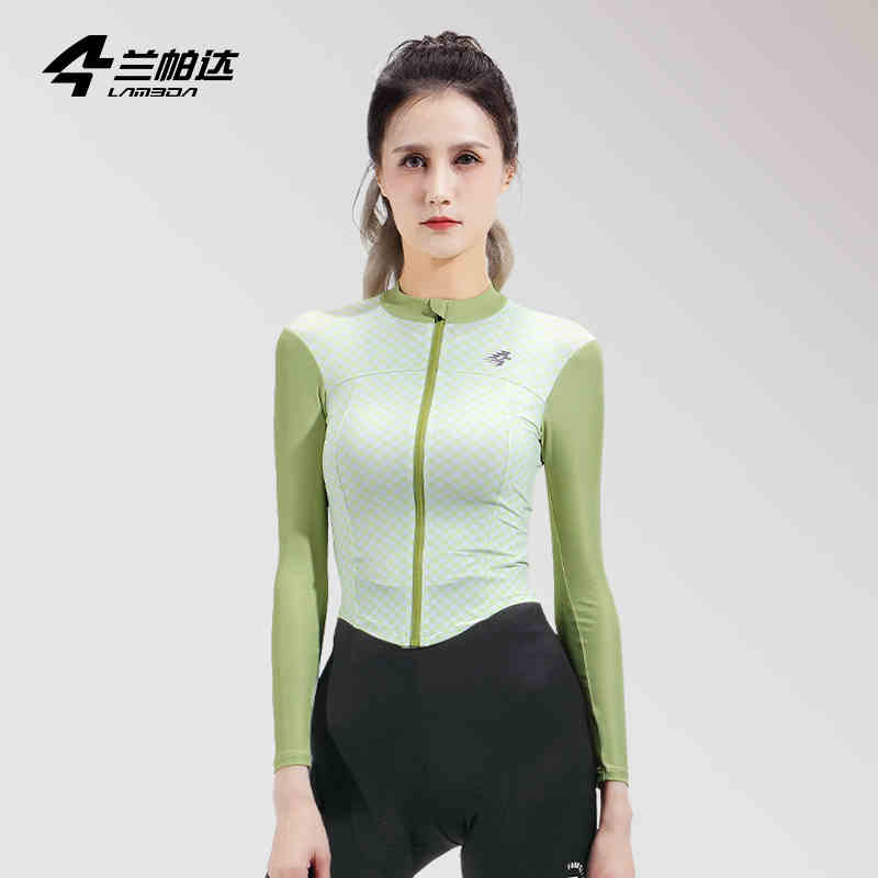 兰帕达骑行服透气速干女款长袖时尚春夏自行车公路山地车套装斑若