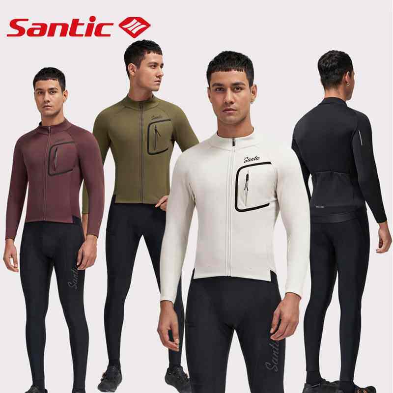 Santic森地客 秋冬抓绒骑行服男女 公路自行车保暖单车服防风外套