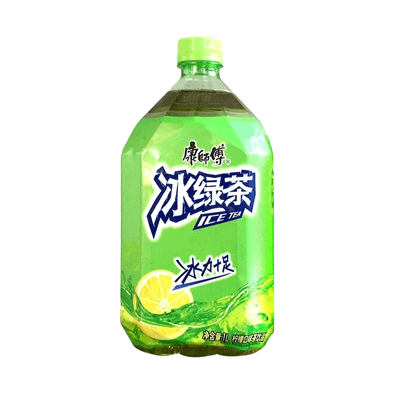 康师傅新品柠檬口味冰绿茶1L