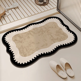 浴室地垫硅藻泥吸水速干脚垫防滑防摔洗手间易打理家用卫生间地毯