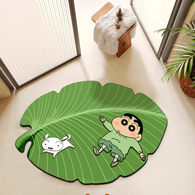 卫生间地垫蜡笔小新浴室防滑吸水速干脚垫子硅藻泥厕所洗手间地毯