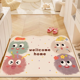 地垫入户门免洗可擦pvc皮革卡通门口进门脚垫可裁剪玄关全铺地毯