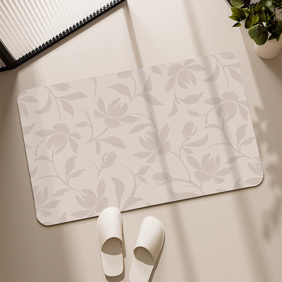 加厚浴室地垫简约风硅藻泥吸水垫卫生间门口脚垫厕所速干防滑地毯