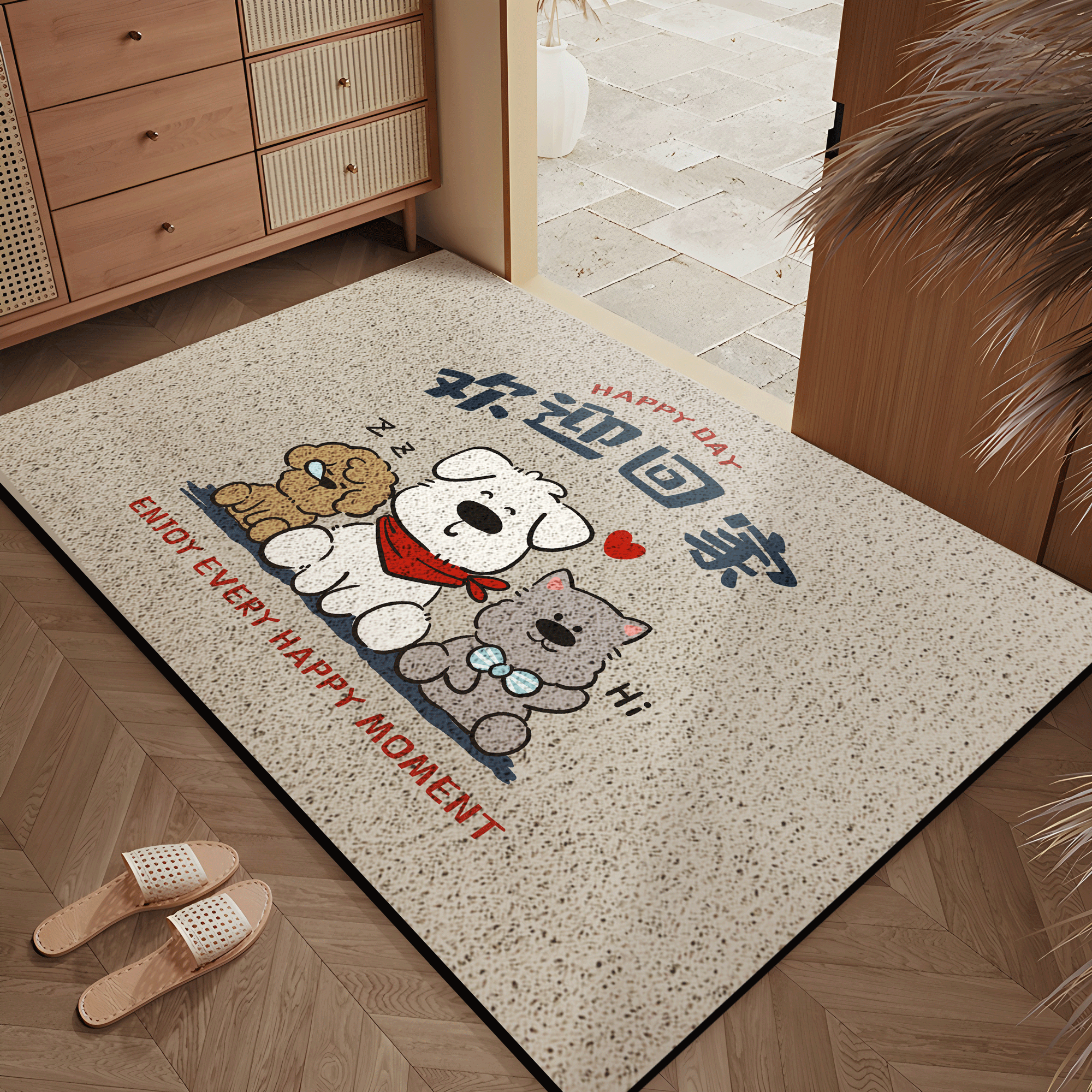 入户门地垫进门垫门口耐脏丝圈脚垫可剪裁地毯免洗防滑家用入门垫