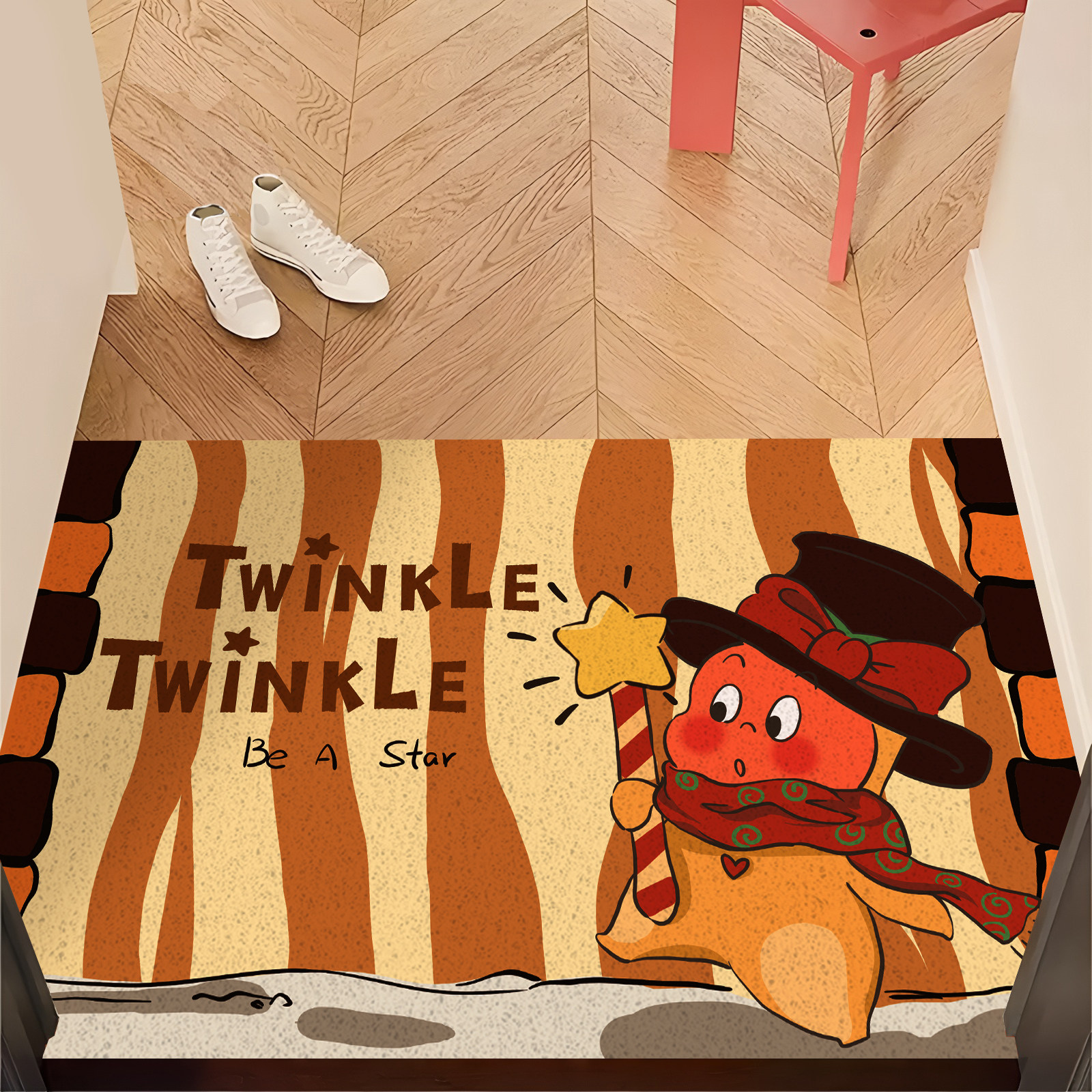 星星人入户进门口前地垫丝圈加厚2025新款家用自由可裁剪防滑耐磨,居家布艺,入户地垫,淘宝优惠券,粉丝福利购,淘宝优惠卷