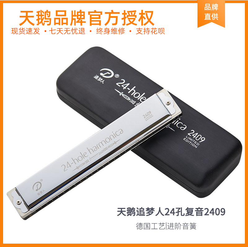 天鹅追梦人复音口琴24孔2409高级成人专业演奏初学者入门SWAN礼物