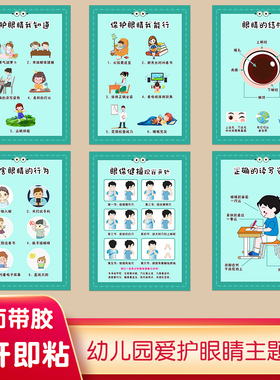 幼儿园保护眼睛主题墙环境布置墙教室爱眼日小班中班大班自我爱护