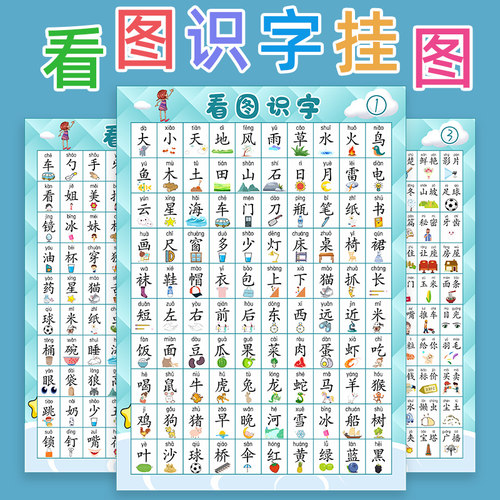 儿童宝宝挂图小孩启蒙早教认字