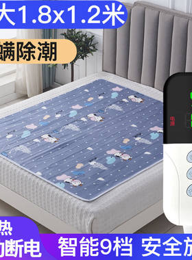 暧倍尔电热毯【长1.8x宽1.2米】加大加厚单人电褥子（花色随机）