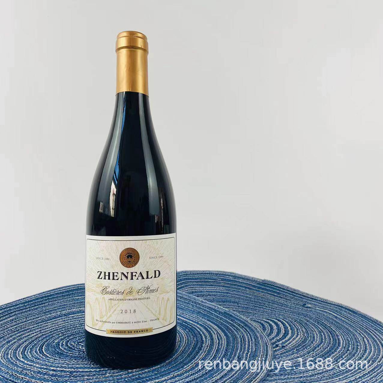 法国原瓶进口红酒AOP级干红葡萄酒重型瓶送礼高端红酒酒水