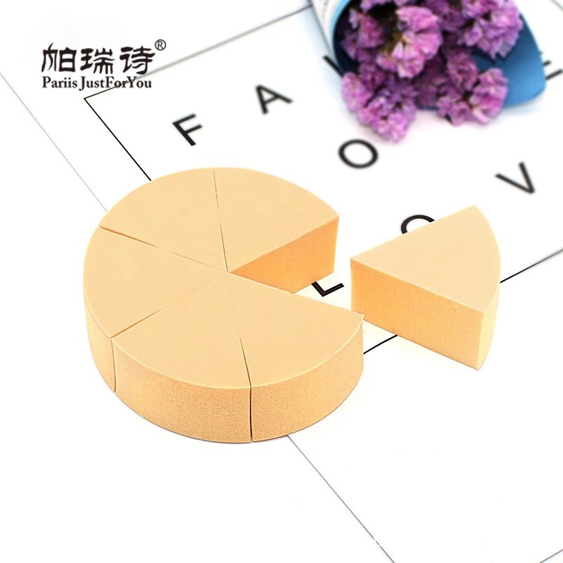 影楼化妆师用切片三角形粉扑六块半干湿两用化妆海绵粉底扑