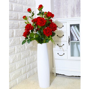 玫瑰仿真花假花家里装饰品摆件假话防真花客厅摆设落地高家居装饰
