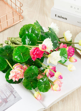 朵芙仿真莲花 客厅池塘小荷花婚礼造型假花田园生活植物
