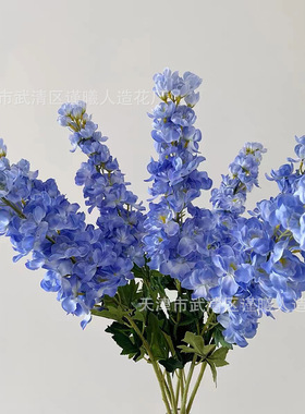 仿真1米紫罗兰飞燕草婚庆装饰仿真植物假花摄影道具摆件家居装饰