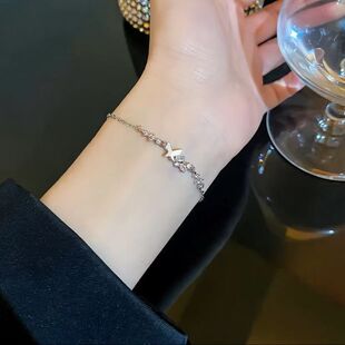闪钻蝴蝶手链女ins轻奢小众高级设计感精致冷淡风手饰品新年礼物