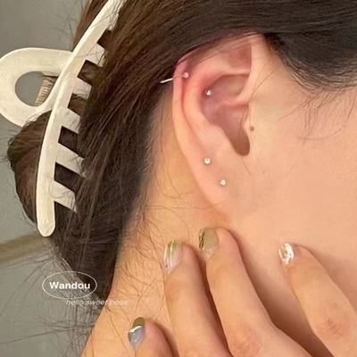 养耳小巧耳钉精致锆石耳钉闪钻女