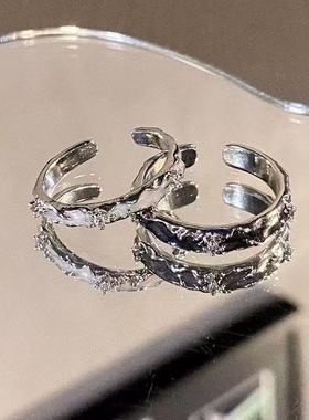 黑暗与黎明情侣款戒指女男轻奢