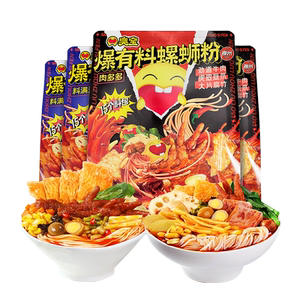 臭宝螺蛳粉大腐竹爆有料487g*4柳州螺丝粉米粉凤爪卤蛋夜宵速食