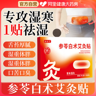 阿里自营参苓白术发热艾灸贴艾草肚脐贴噗噗贴热敷腹部肚子旗舰店