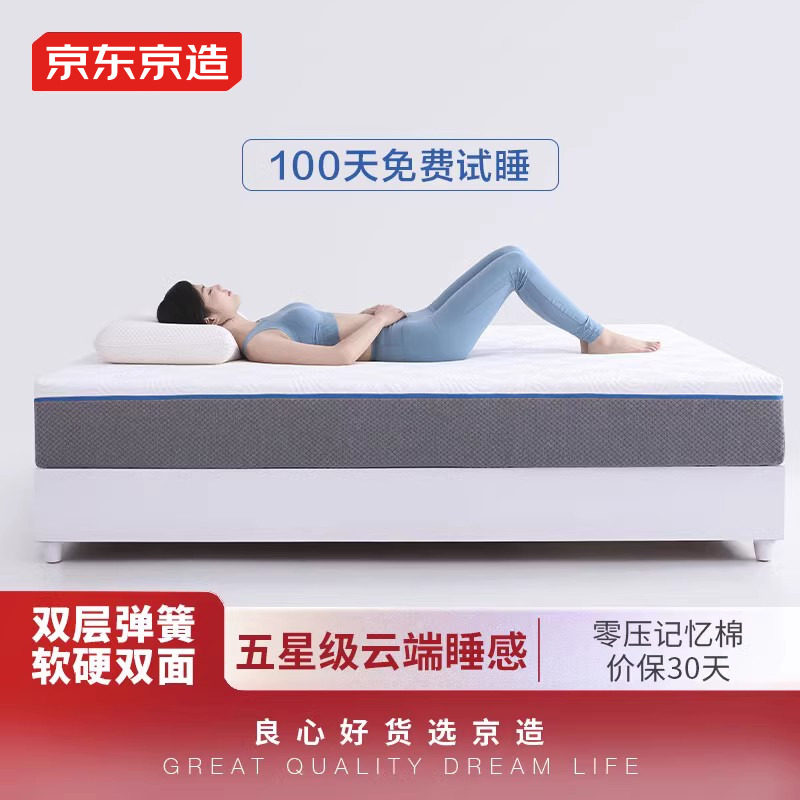 京东京造弹簧床垫独立弹簧家用席梦思软垫护脊记忆棉硬垫正反两用使用感如何?