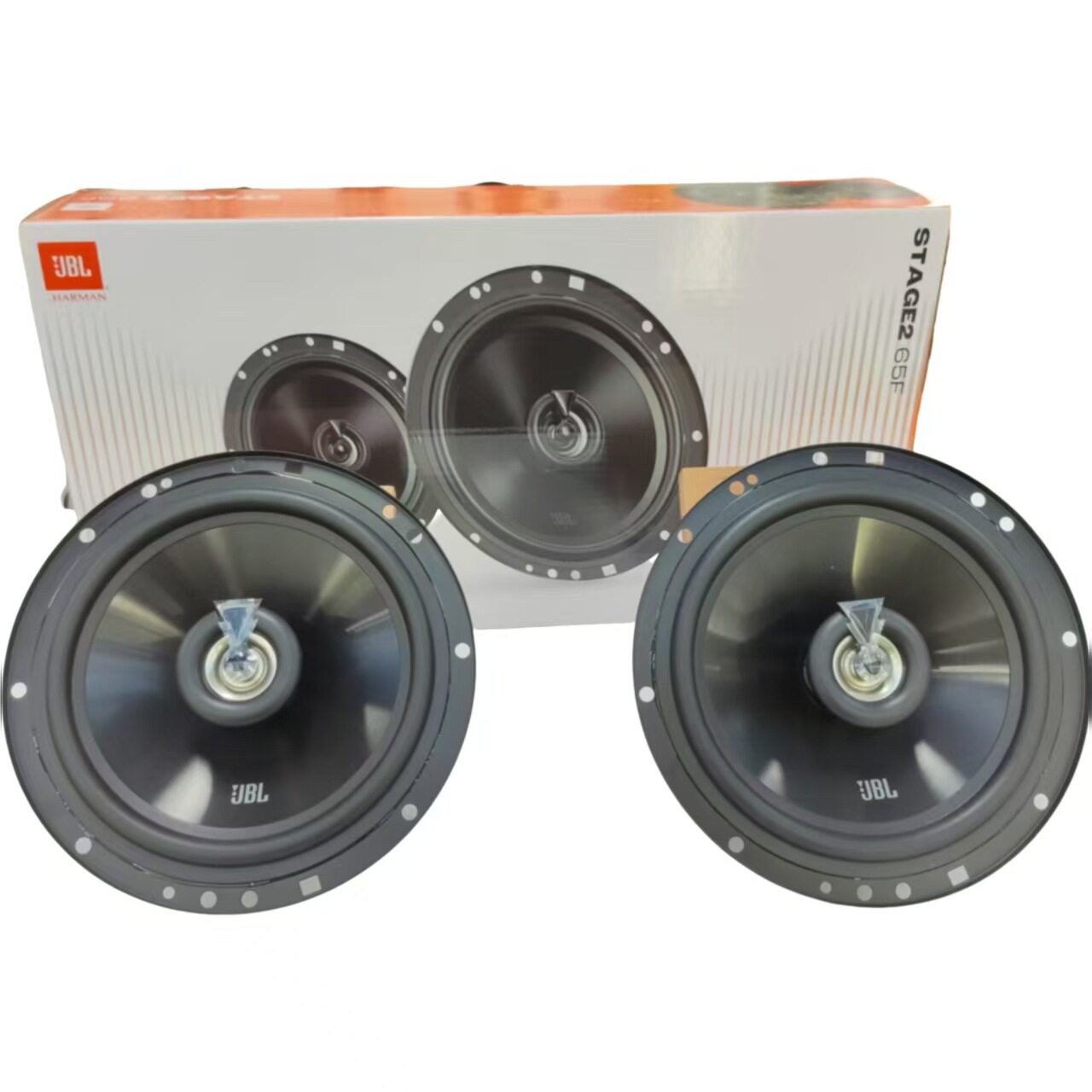 JBL音响 STAGE2 65F 正品 480W 同轴车载喇叭 6.5英寸 套装