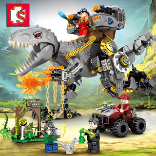 森宝205036重装霸龙恐龙世界组装模型男孩拼装积木拼插玩具礼物
