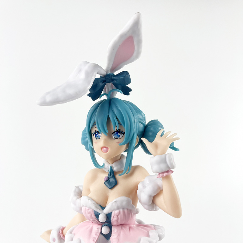 兔耳初音   二次元初音未来可爱兔女郎装饰摆件生日礼物手办模型
