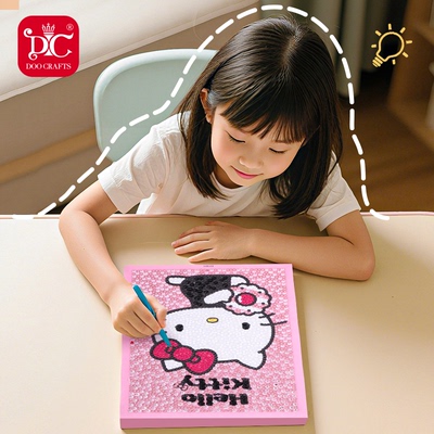 蒂彩三丽鸥系列HelloKitty钻石画