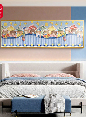 DC蒂彩钻石画可爱卡通创意晚安小熊装饰客厅手工diy十字绣贴钻画