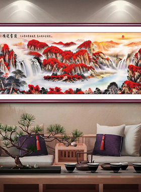 蒂彩DC鸿运当头钻石画满钻高难度新款5d客厅山水风景办公室十字绣