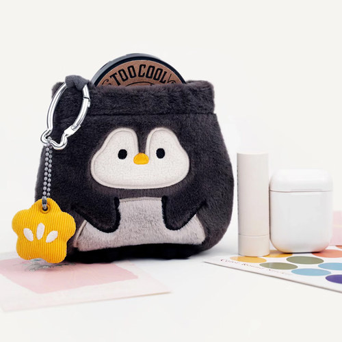 电电动物园企鹅零钱包毛绒玩偶包