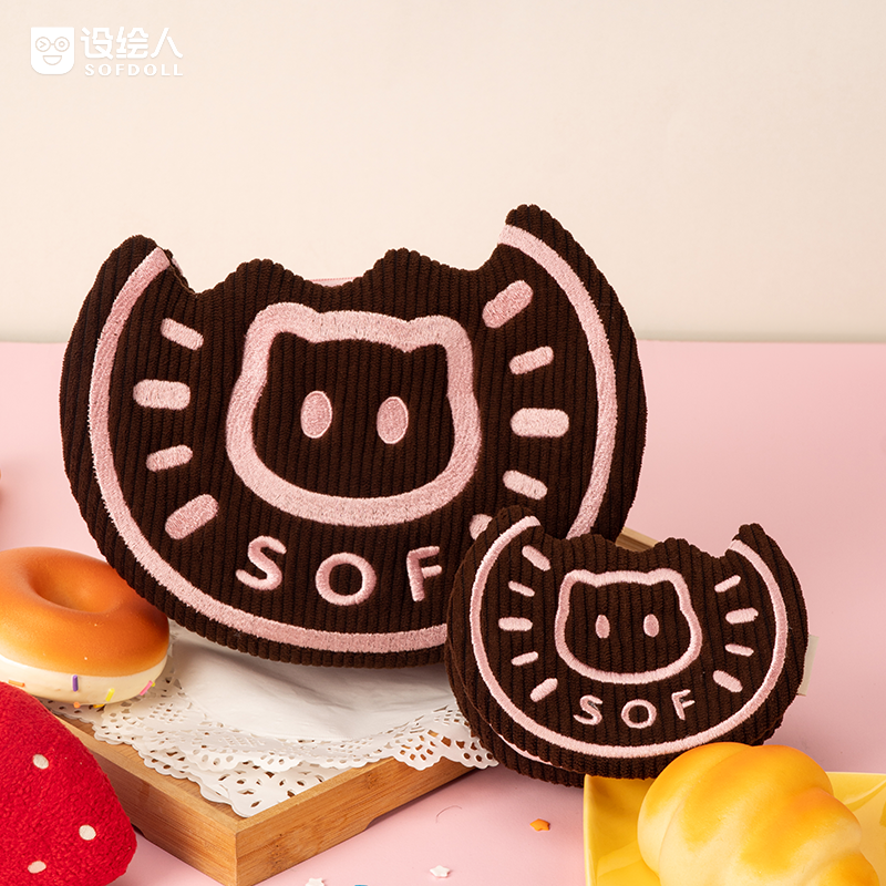 【设绘人SOFDOLL】小猫饼干包2.0灯芯绒草莓可爱零钱包牛仔斜挎包