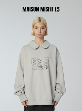 Maison Misfit 15杨博文同款画里画外潮牌男女中性风春秋卫衣情侣