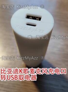 比亚迪K歌麦克风充电口取电器充电底座转USB取电3D打印 KizzMyAzz
