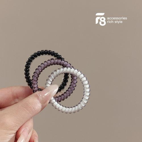 无痕不伤发F8简约实用电话线发圈