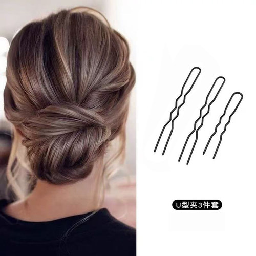 u型盘发插针波浪形隐形固定