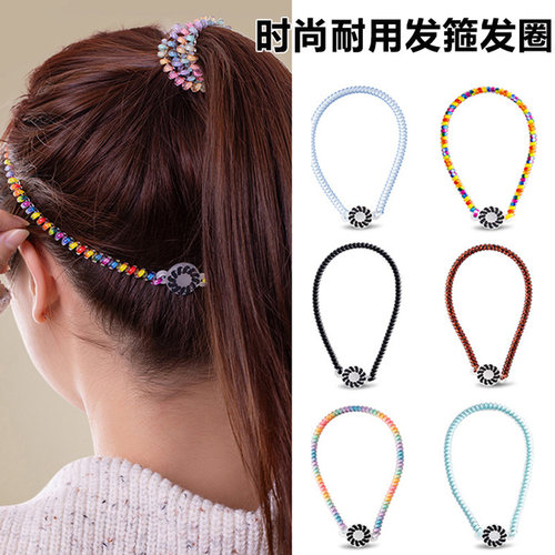 电话线发箍时尚小众多种戴法多色