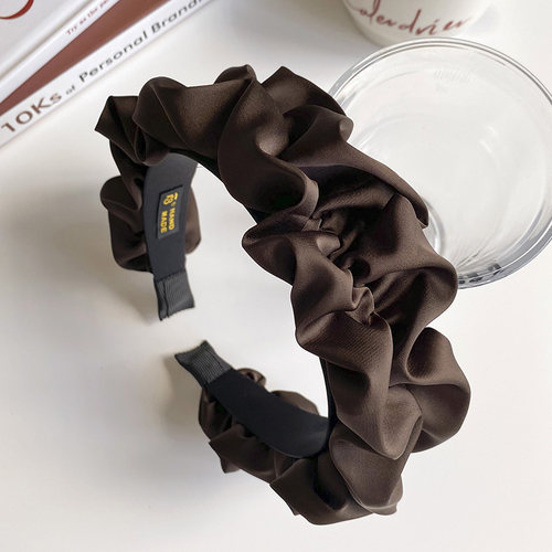 发箍缎面美拉德褶皱高颅顶