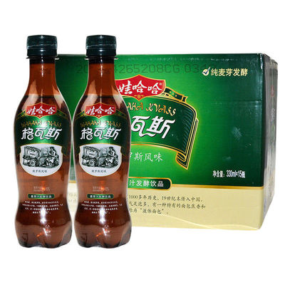 娃哈哈格瓦斯碳酸可乐饮料330ml600ml瓶装整箱啤酒味